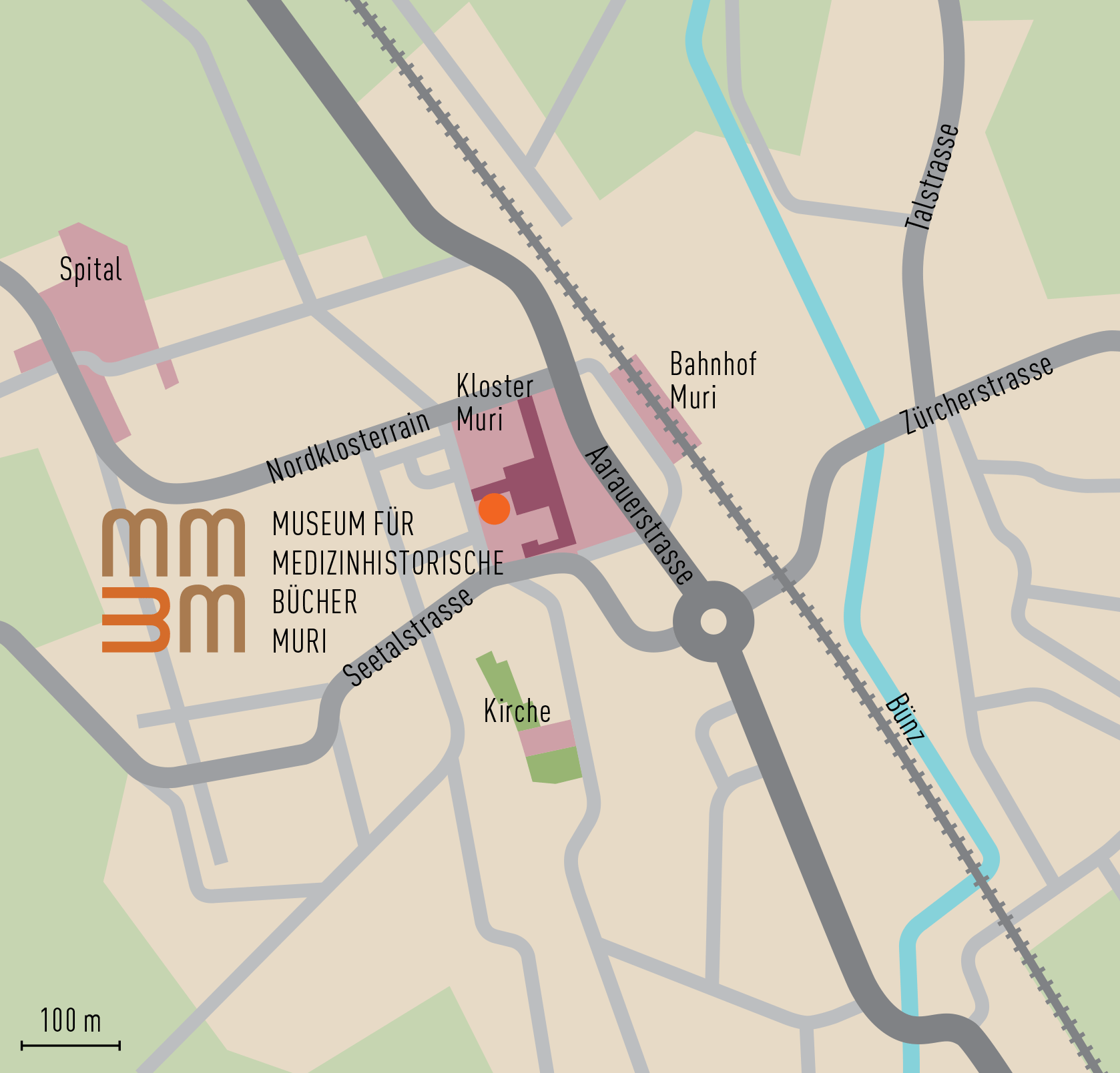 Anfahrtsplan zum Museum Muri